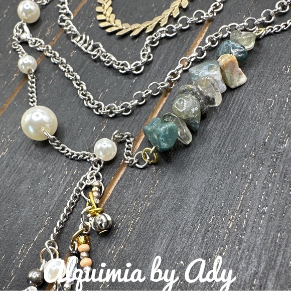 Alquimia by Ady Silver and Green Necklace
